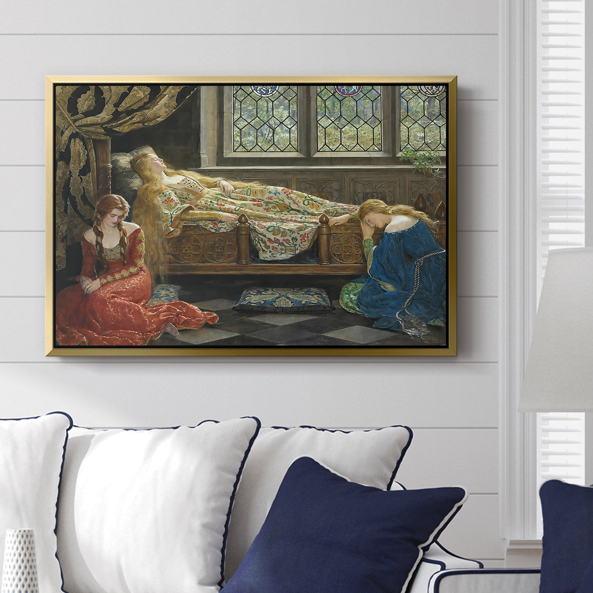 The Sleeping Beauty, 1921 - Floater Framed Canvas Print