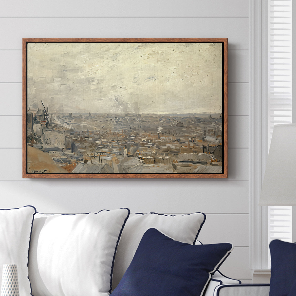 View from Montmartre, 1886 - Floater Framed Canvas Print