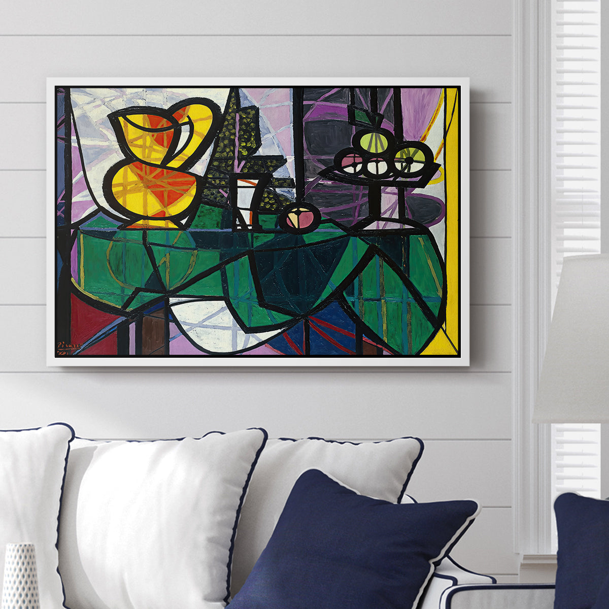 Pitcher and Bowl of Fruit, 1931 - Floater Framed Canvas Print