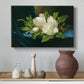 Canvas art print featuring a botanical composition with soft textures, styled above a decorative console