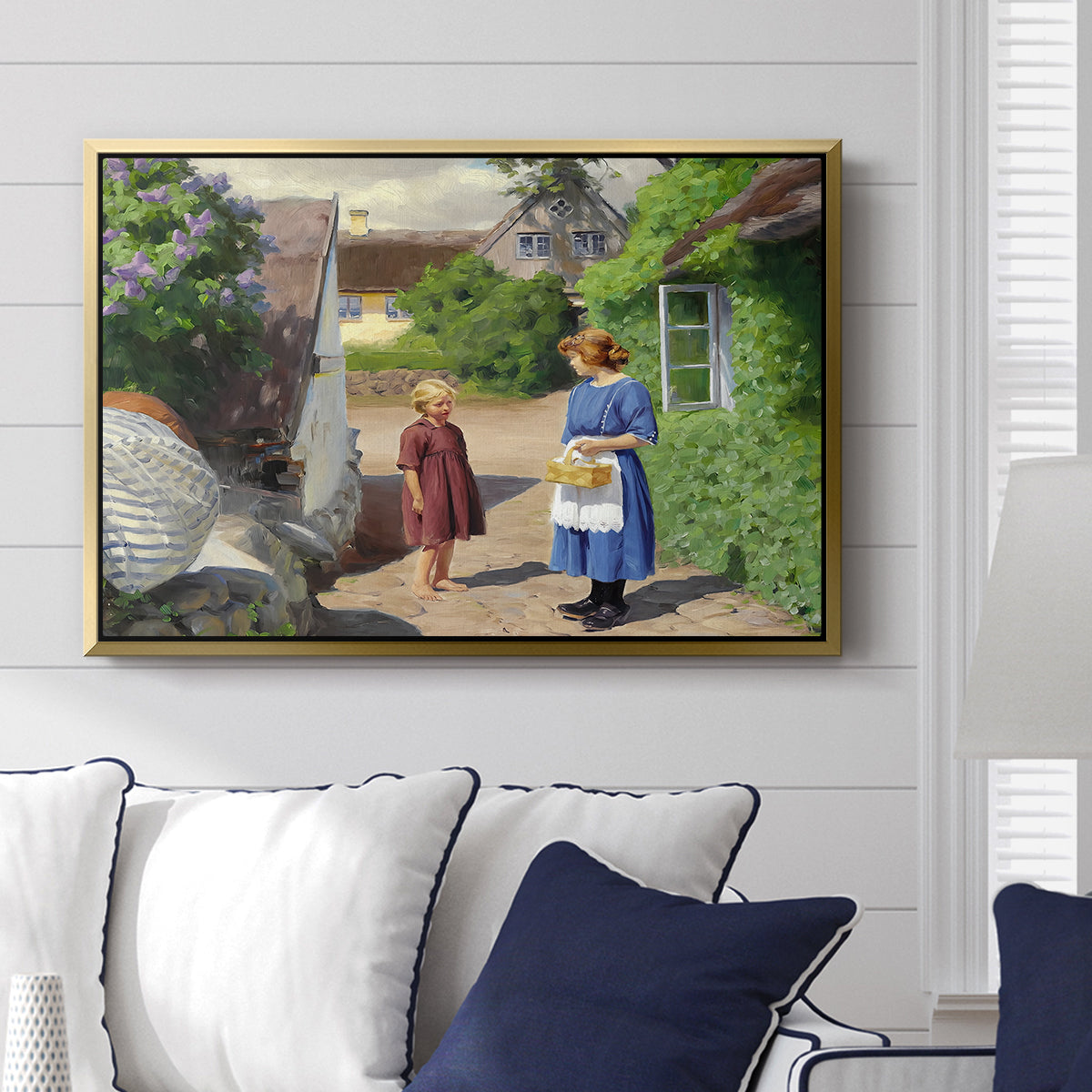 Summer Day in Jyllinge, 1922 - Floater Framed Canvas Print