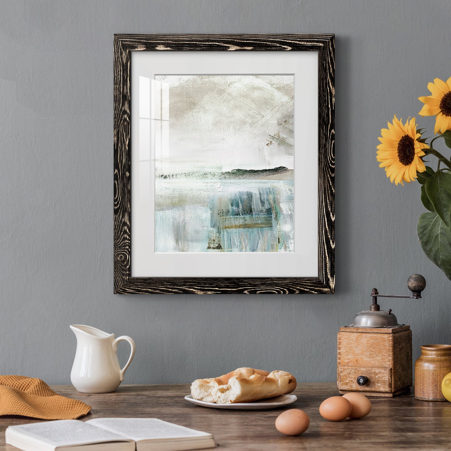 Summer Teal II - Premium Framed Print - Distressed Barnwood Frame - Ready to Hang