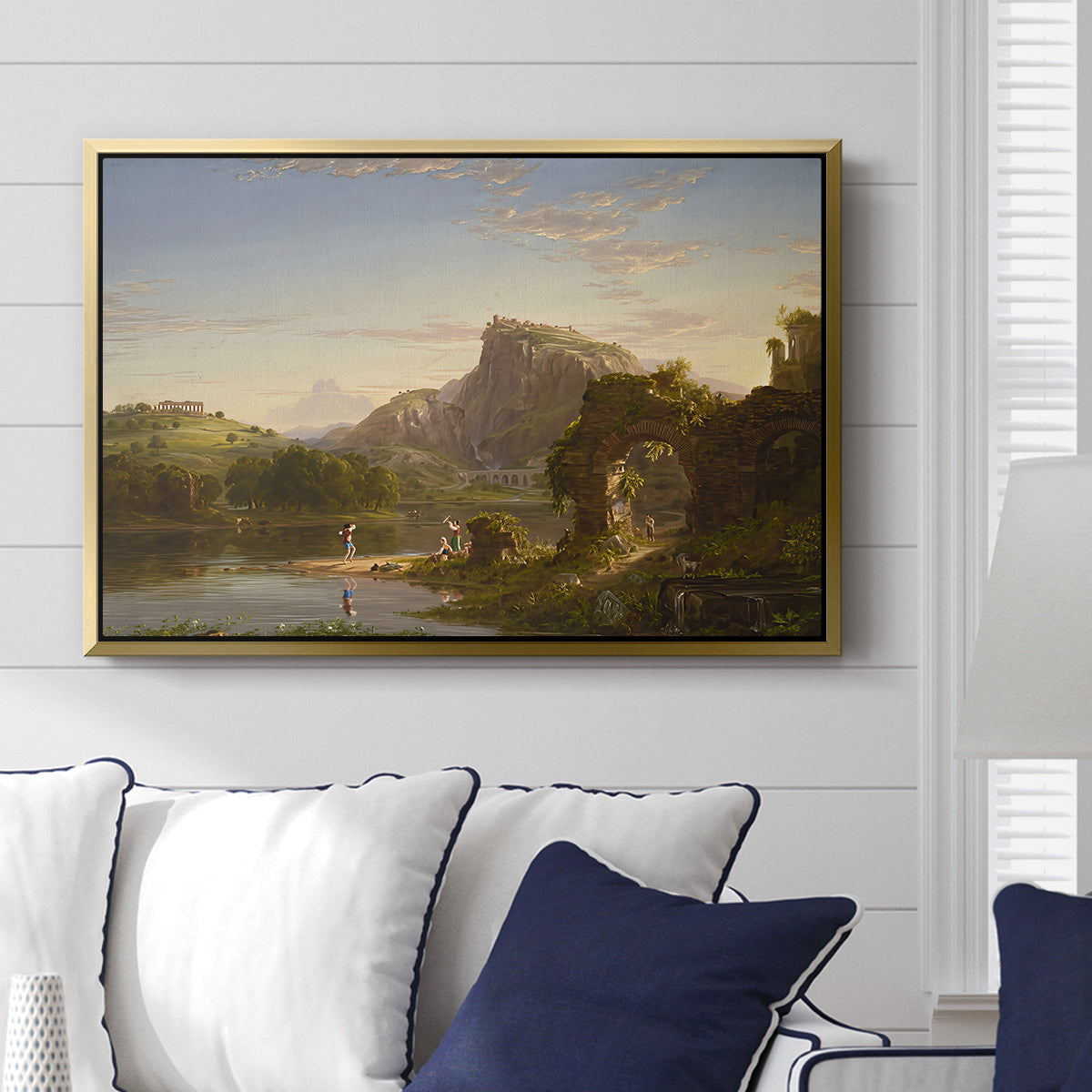 L'Allegro, 1845 - Floater Framed Canvas Print
