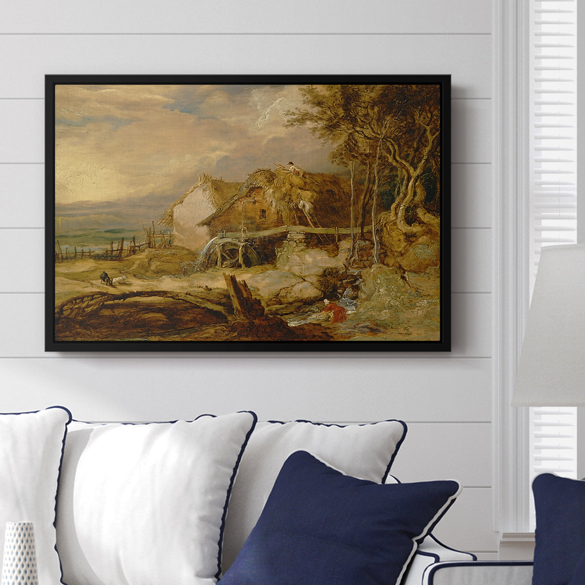 An Overshot Mill, c. 1802-1807 - Floater Framed Canvas Print