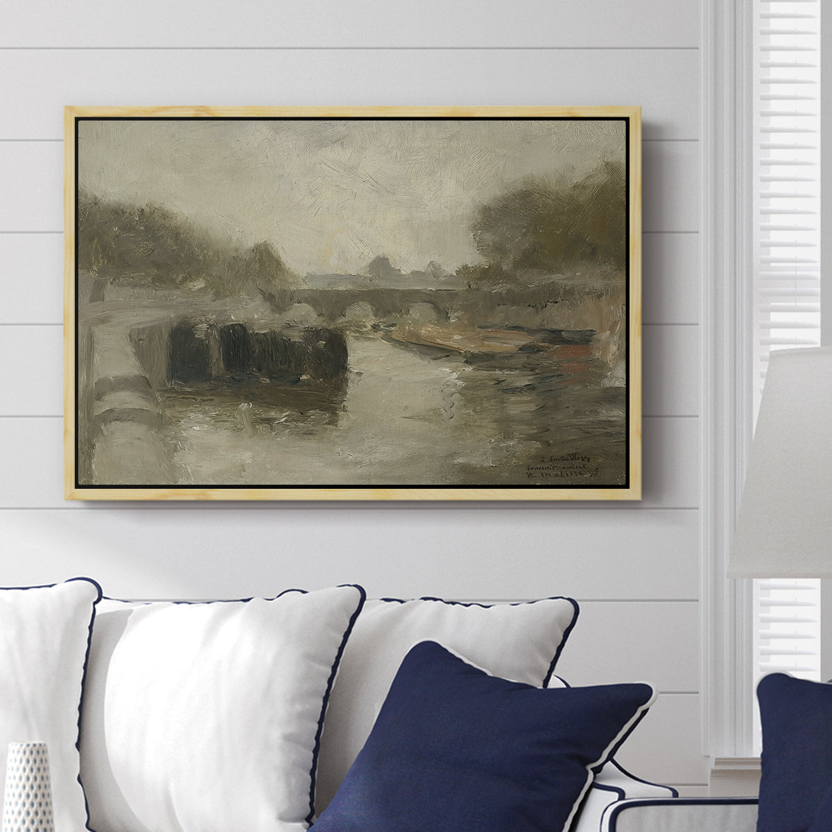 The Bridge (Le pont), 1895 - Floater Framed Canvas Print