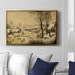 Winter Landscape with Skaters and Bird Trap, 1565 - Floater Framed Canvas Print