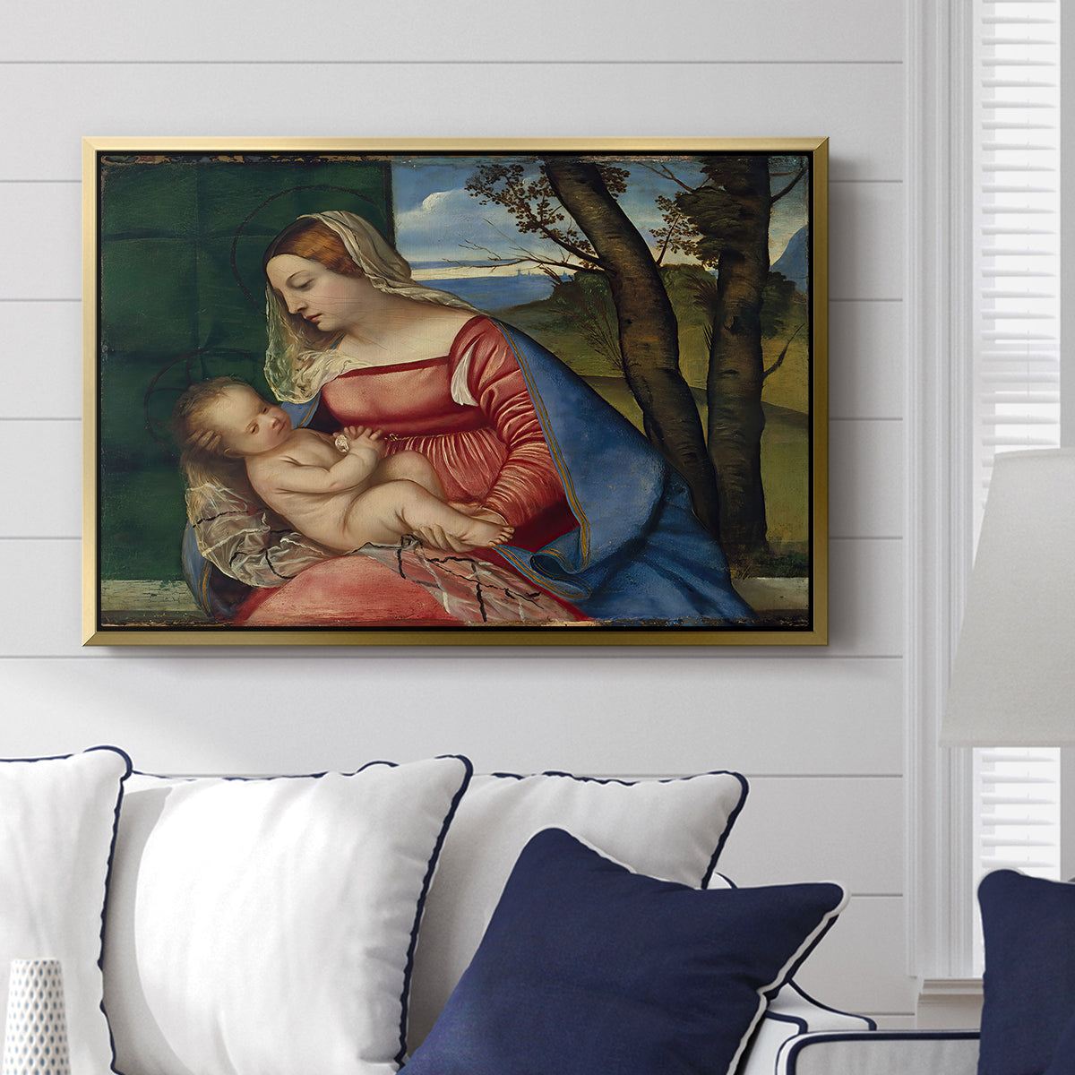 Madonna and Child, c. 1508 - Floater Framed Canvas Print