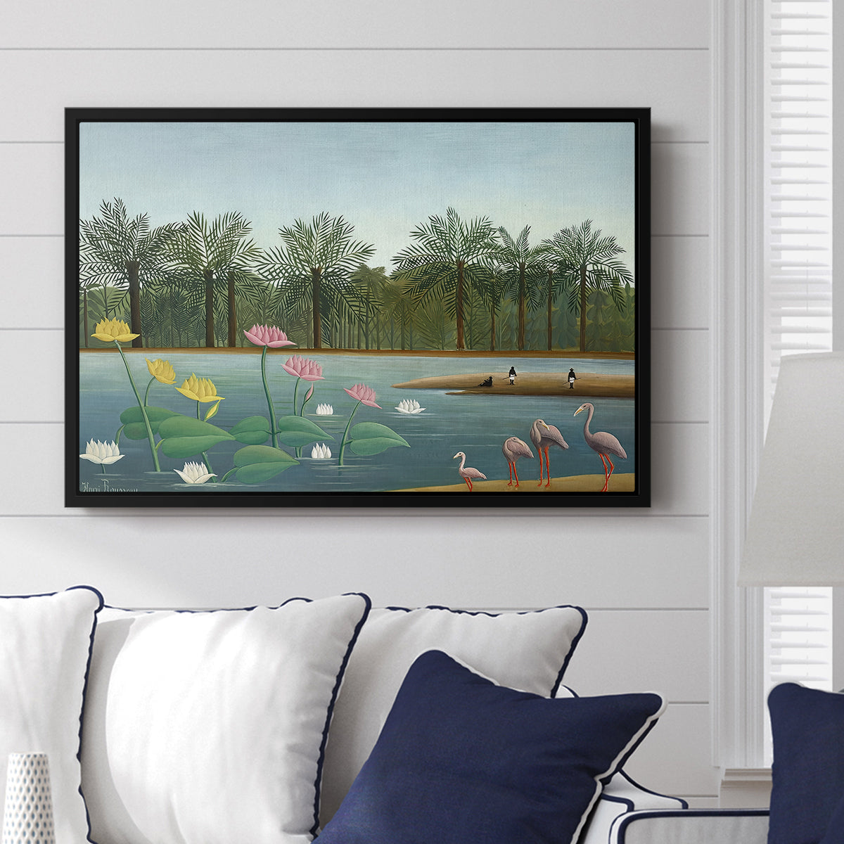 The Flamingoes (Les Flamants), 1907 - Floater Framed Canvas Print