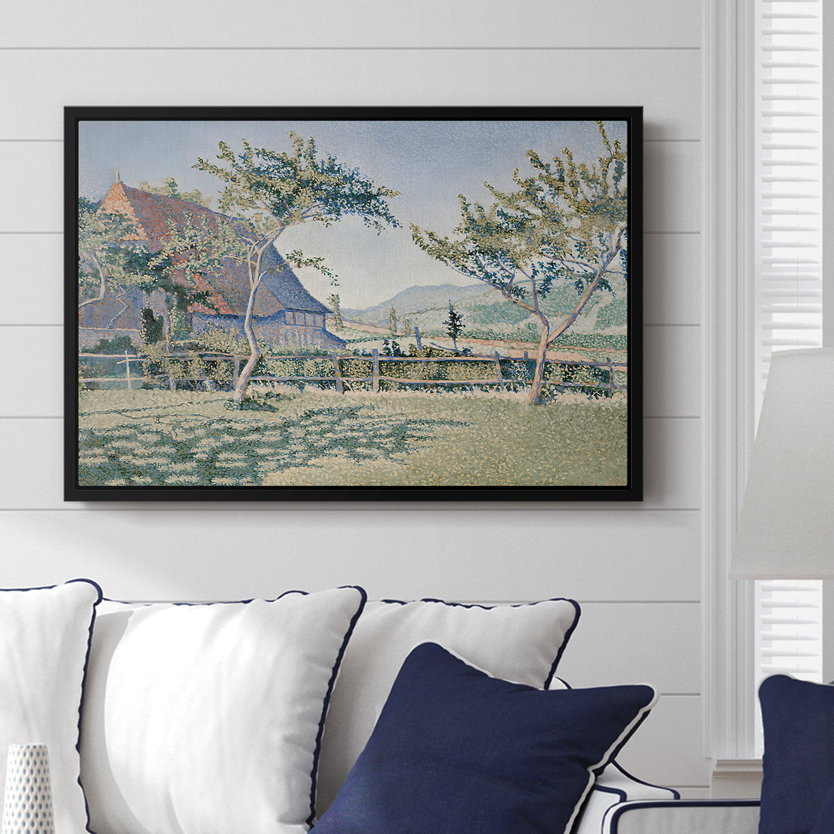 Comblat-le-Château, the Meadow, Opus 161, 1887 - Floater Framed Canvas Print