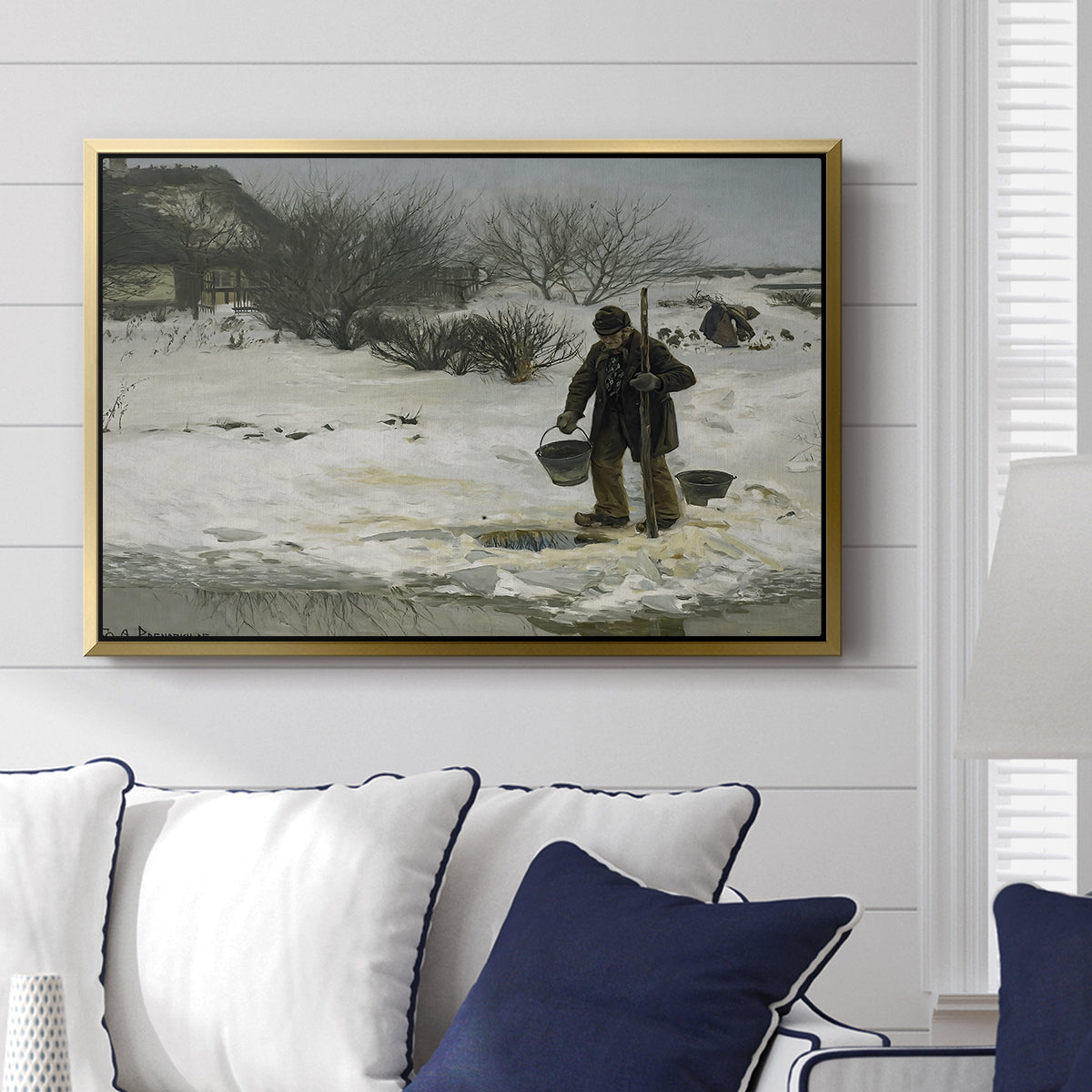 Tøsne, 1895 - Floater Framed Canvas Print