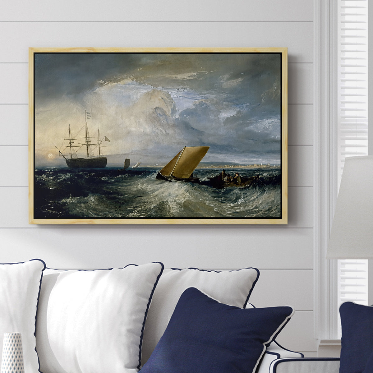 Sheerness as Seen from the Nore, 1808 - Floater Framed Canvas Print