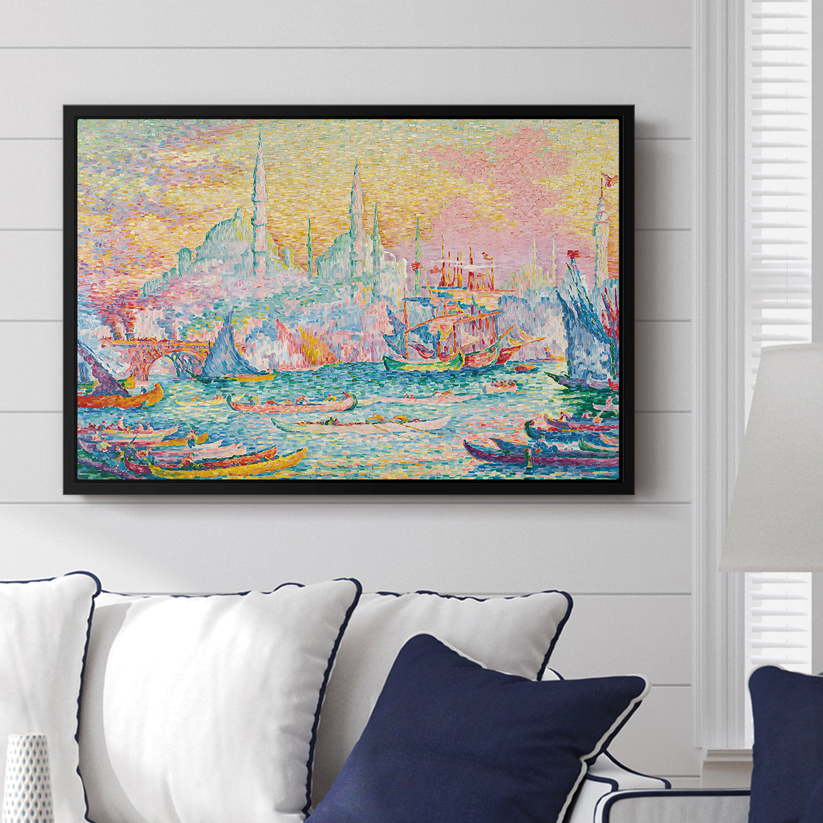 The Golden Horn, Constantinople, 1907 - Floater Framed Canvas Print