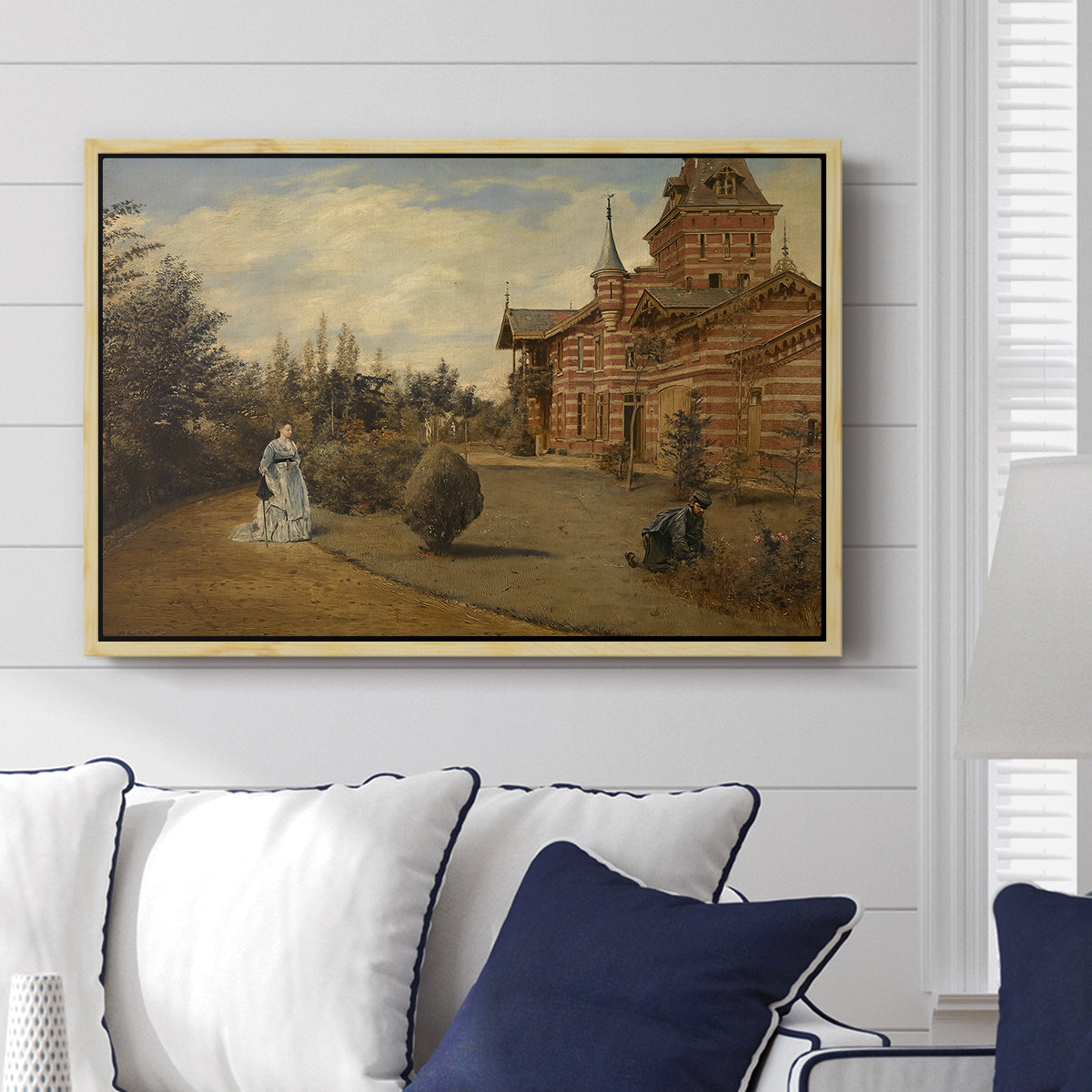 The Country House of Gustave Coûteaux, 1871 - Floater Framed Canvas Print