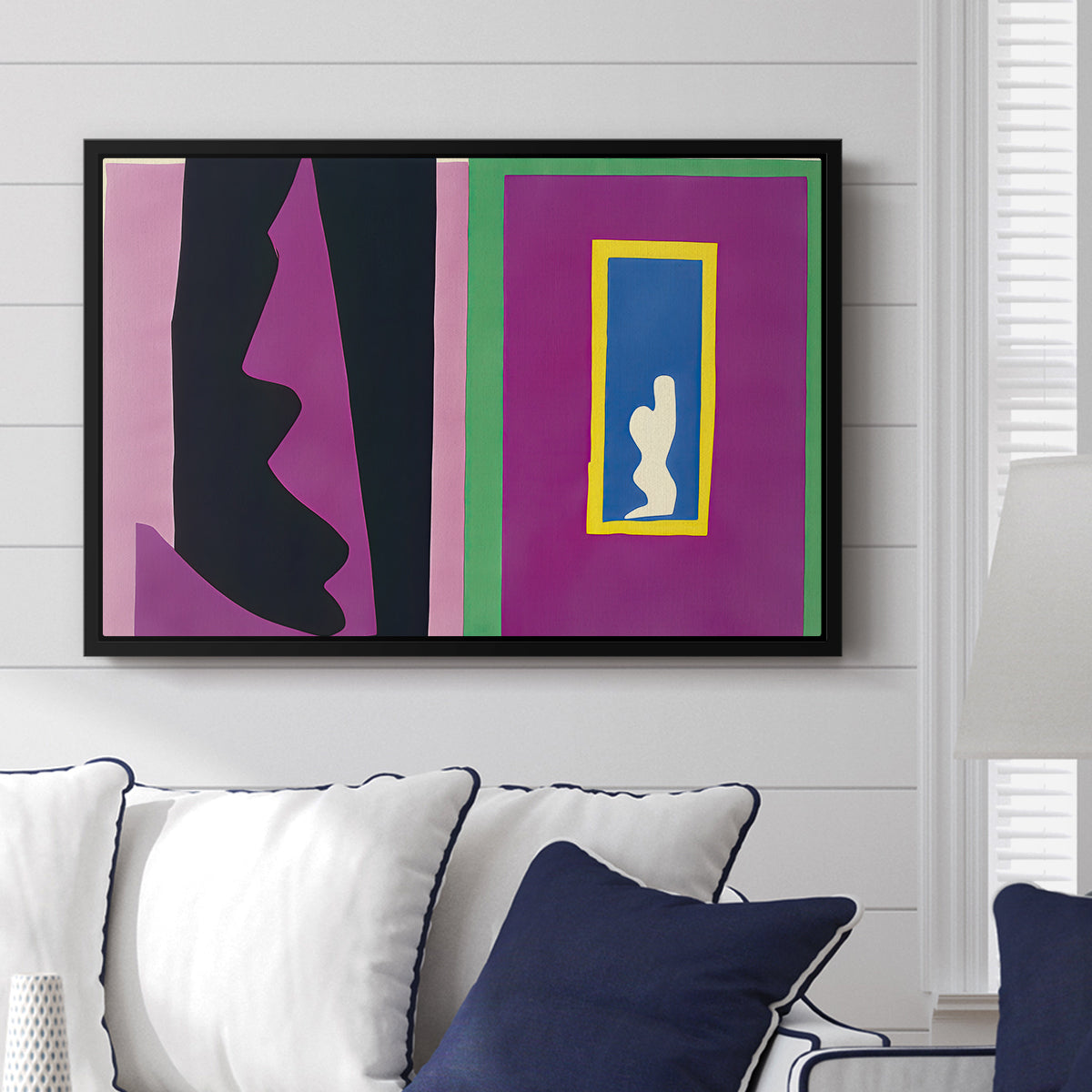 Destiny (Le destin), from Jazz, 1947 - Floater Framed Canvas Print