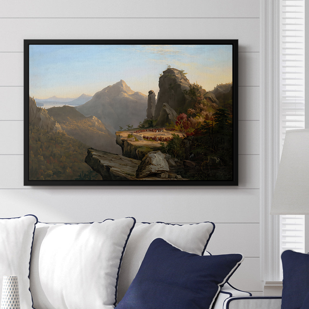 Scene from “The Last of the Mohicans”, 1827 - Floater Framed Canvas Print