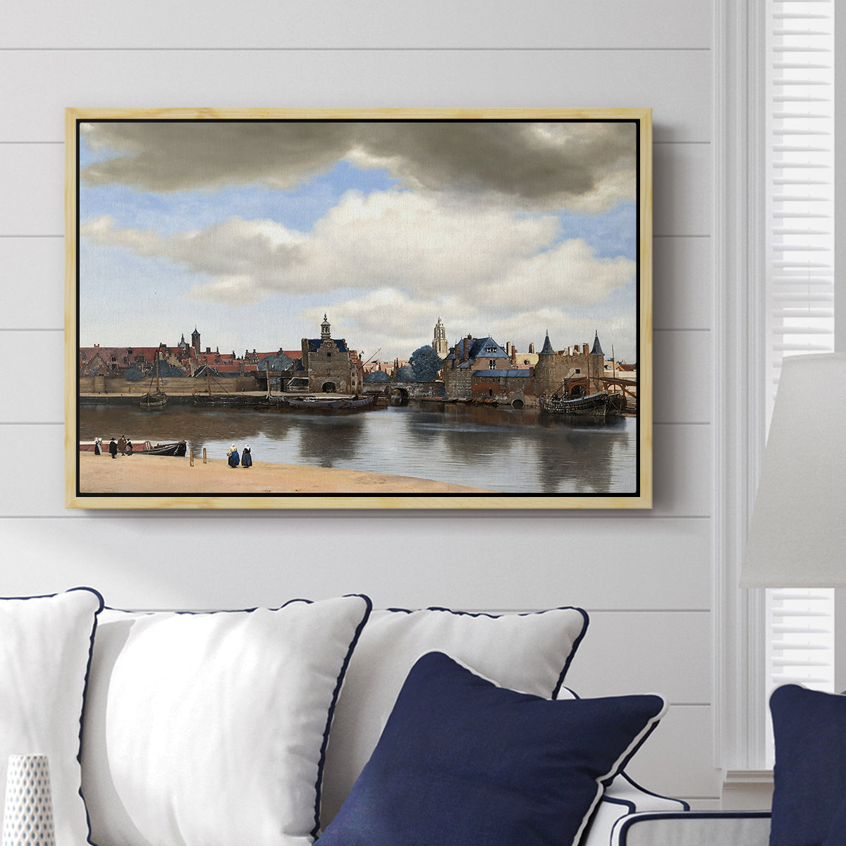 View of Delft, c. 1660-1661 - Floater Framed Canvas Print