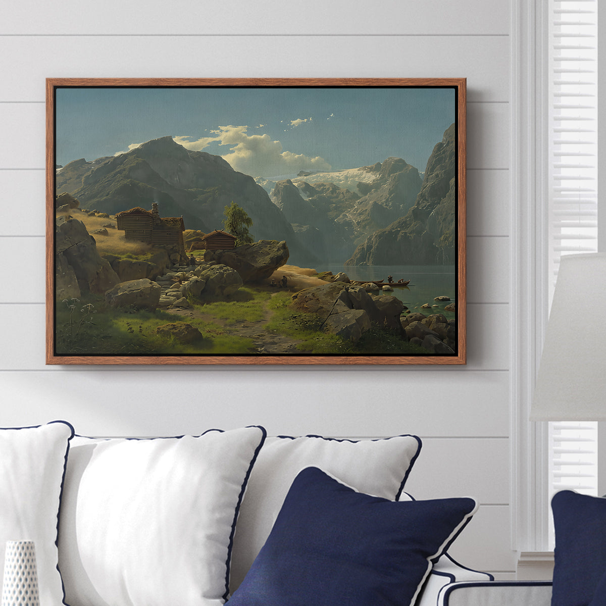 Balestrand, 1848 - Floater Framed Canvas Print