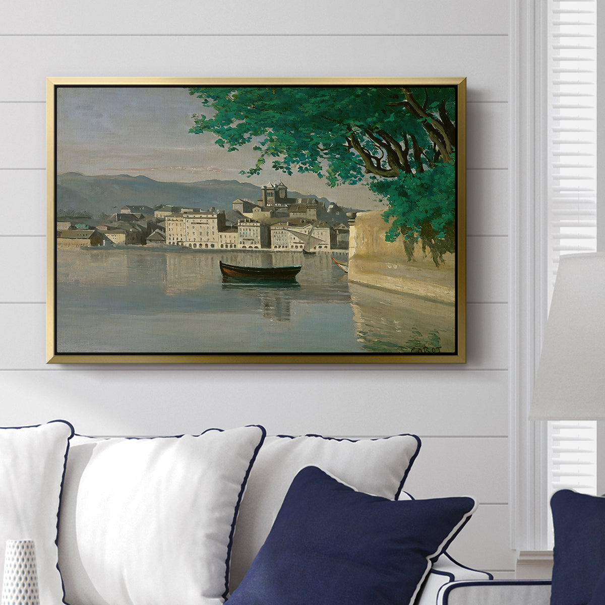 Geneva View of Part of the City, c. 1834-1835 - Floater Framed Canvas Print
