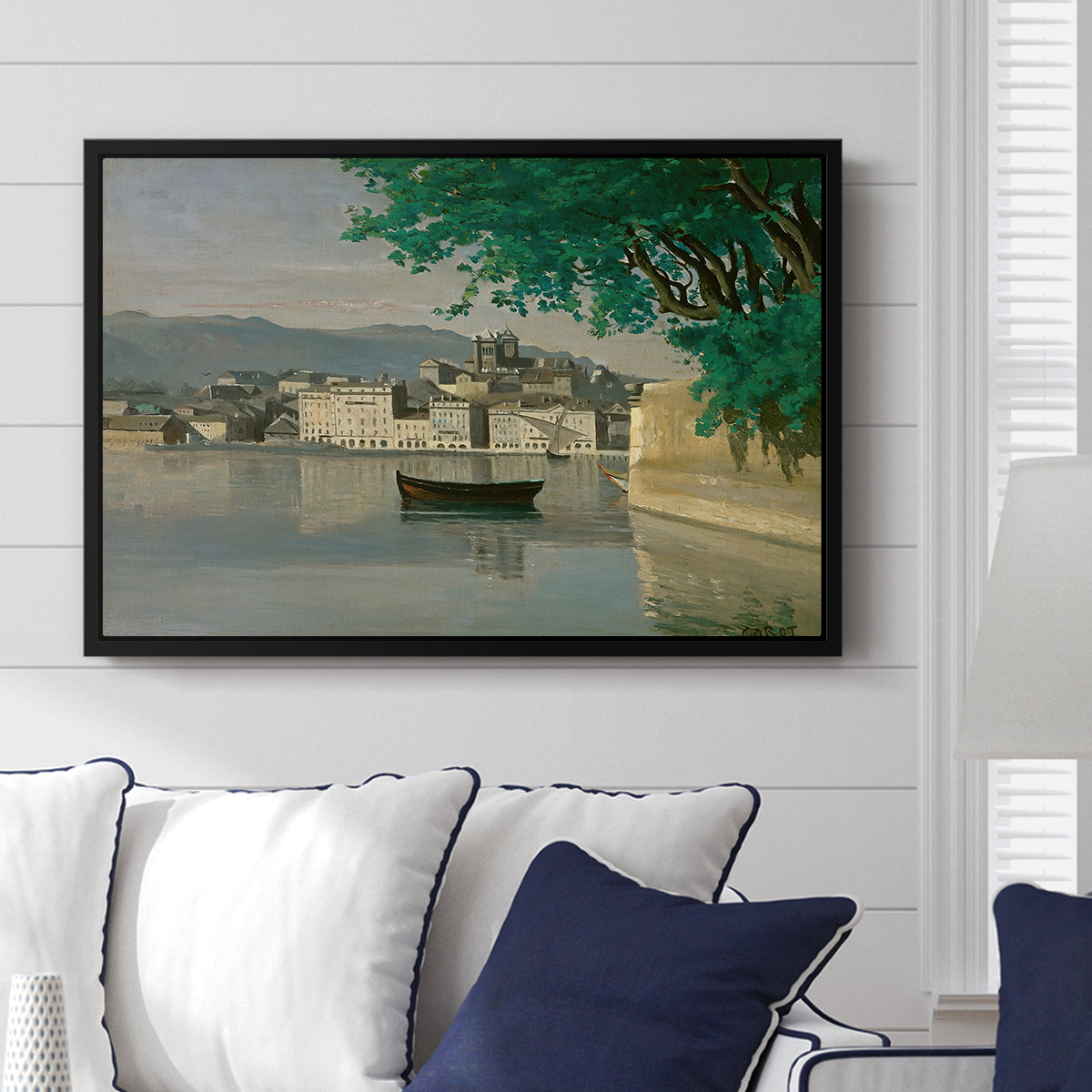 Geneva View of Part of the City, c. 1834-1835 - Floater Framed Canvas Print