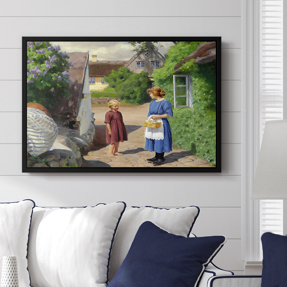 Summer Day in Jyllinge, 1922 - Floater Framed Canvas Print