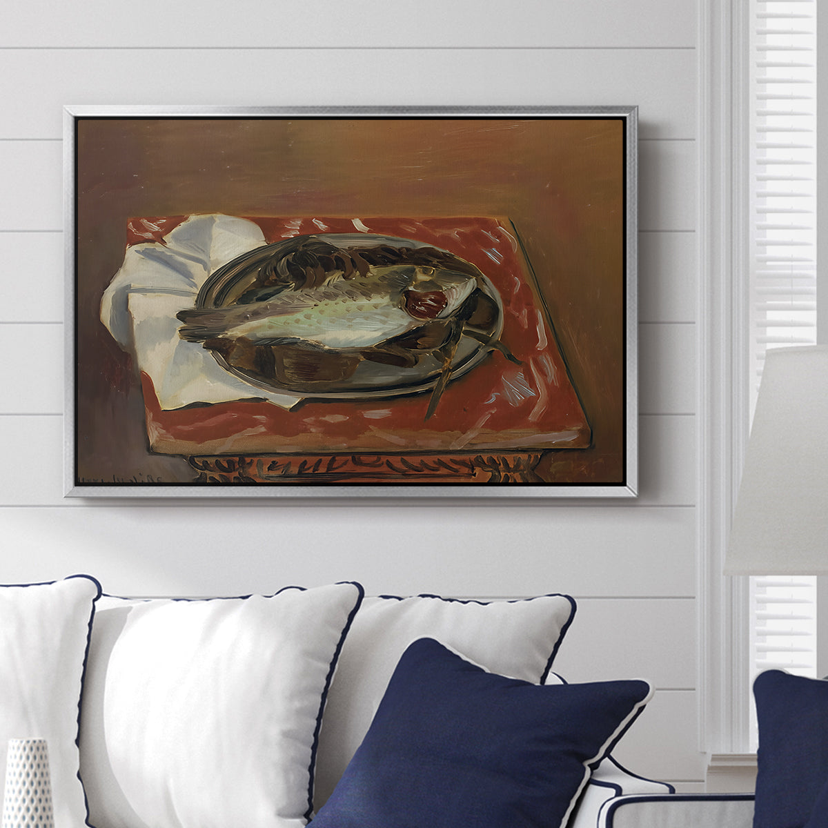 Still Life with Bream (Nature morte à la daurade), 1920 - Floater Framed Canvas Print