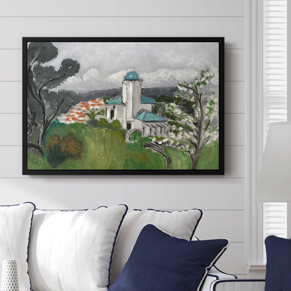 The Blue Villa (La Villa Bleue), c. 1918 - Floater Framed Canvas Print