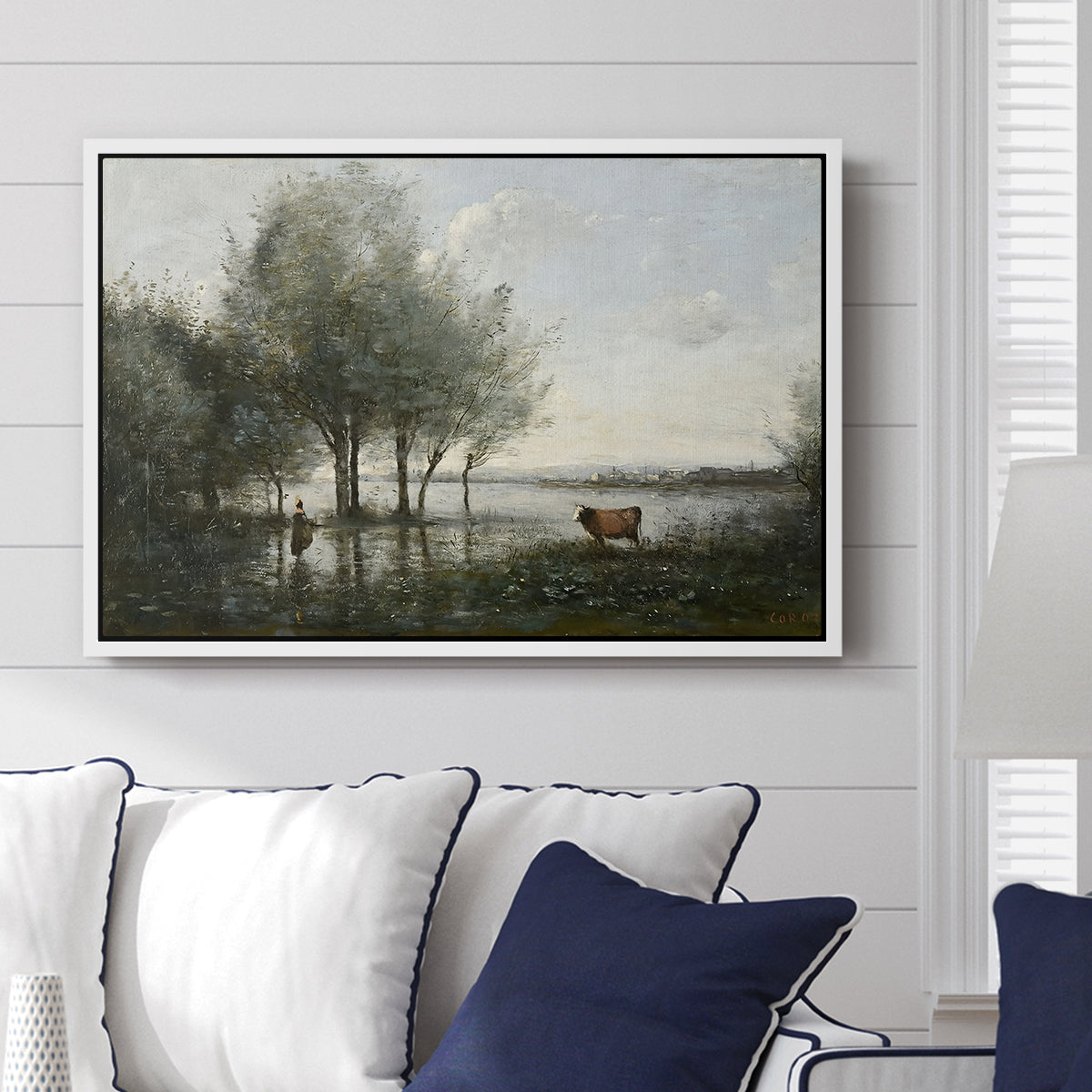 The Marsh (Le Marais), c. 1865-1870 - Floater Framed Canvas Print