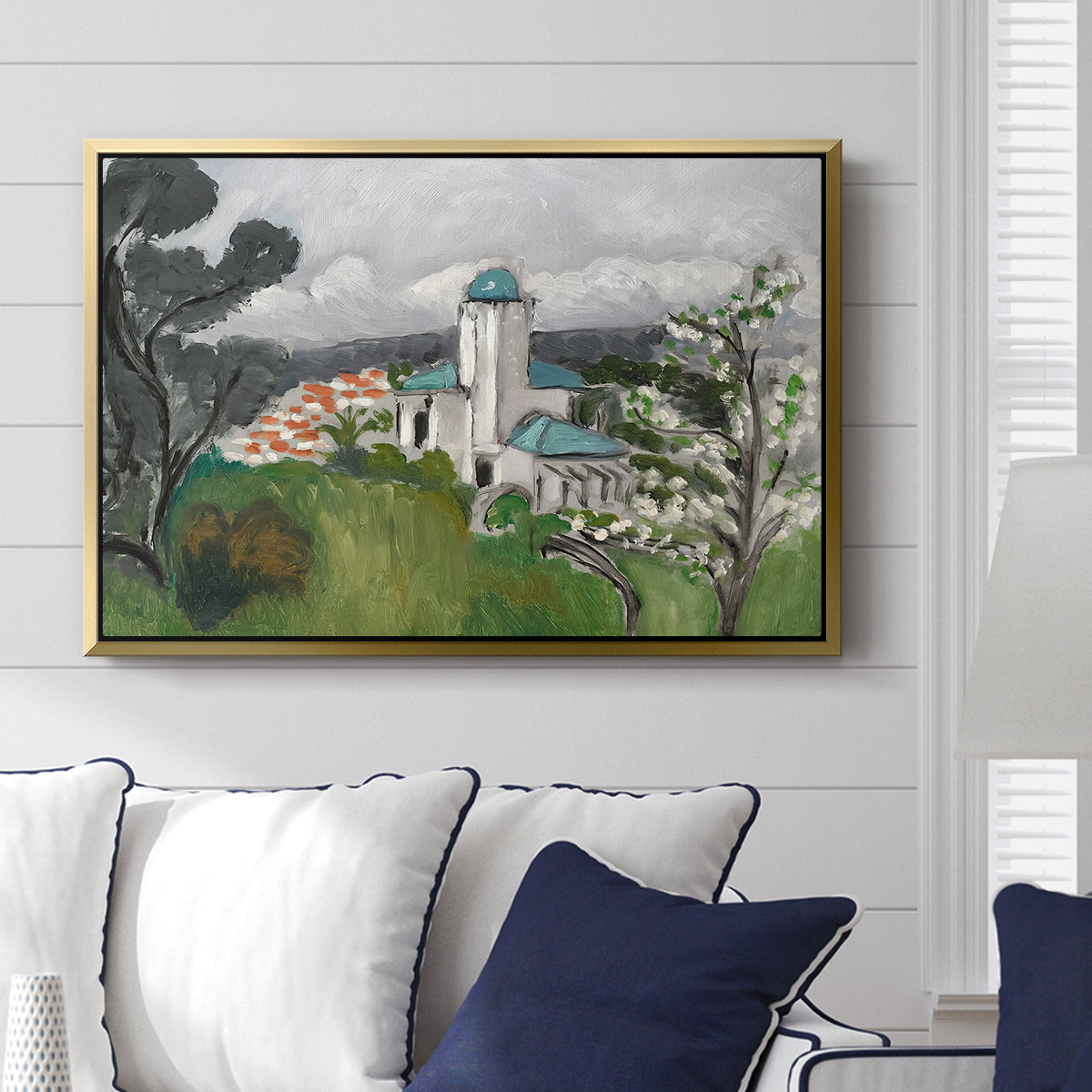The Blue Villa (La Villa Bleue), c. 1918 - Floater Framed Canvas Print