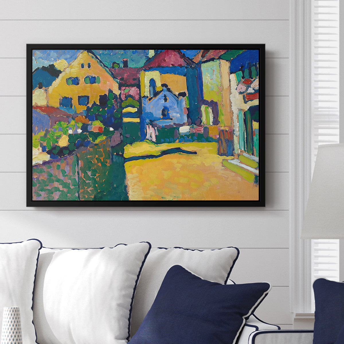 Green Lane in Murnau, 1909 - Floater Framed Canvas Print