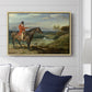 John Levett Hunting at Wychnor, Staffordshire, 1818 - Floater Framed Canvas Print