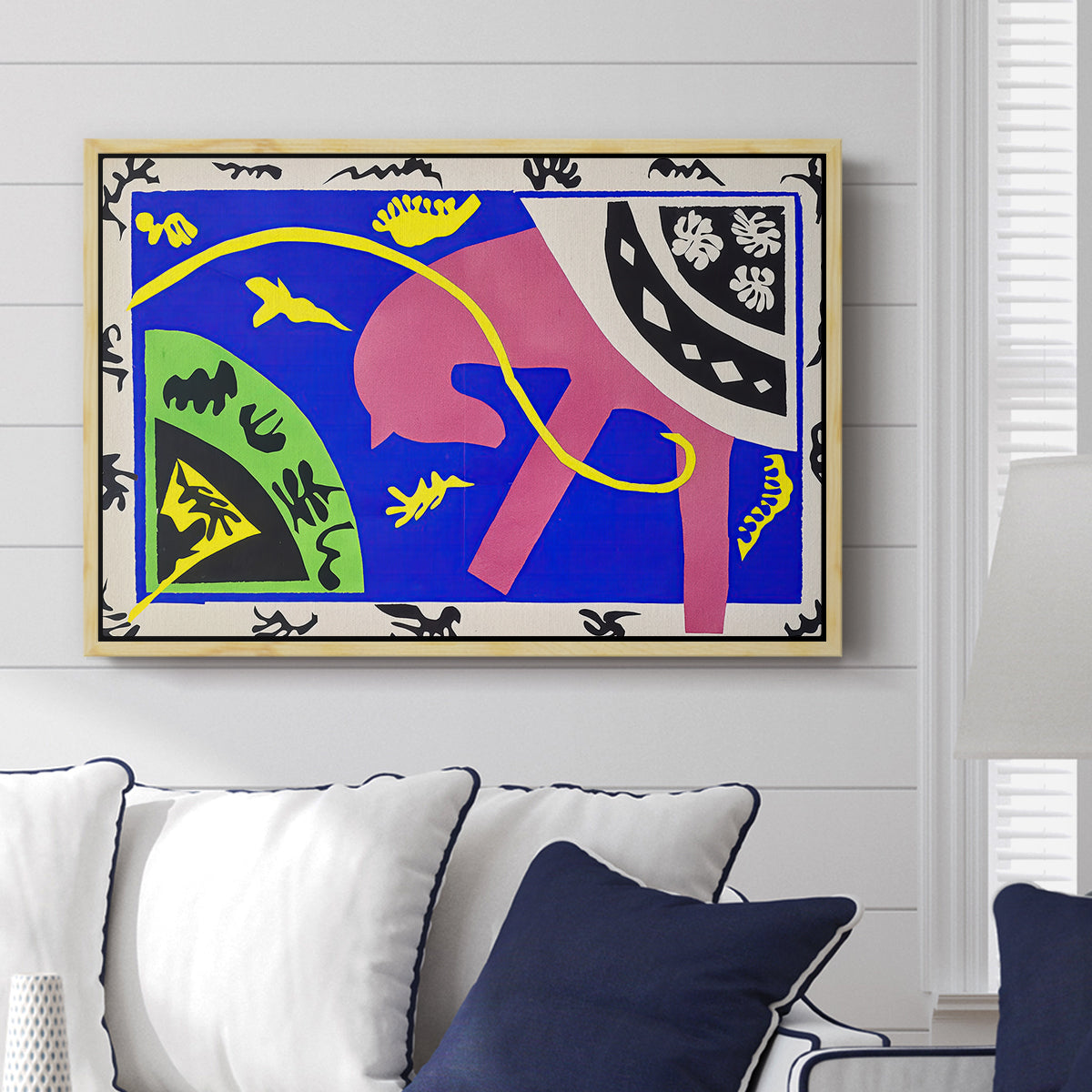The Horse, the Rider and the Clown, from Jazz, 1947 - Floater Framed Canvas Print