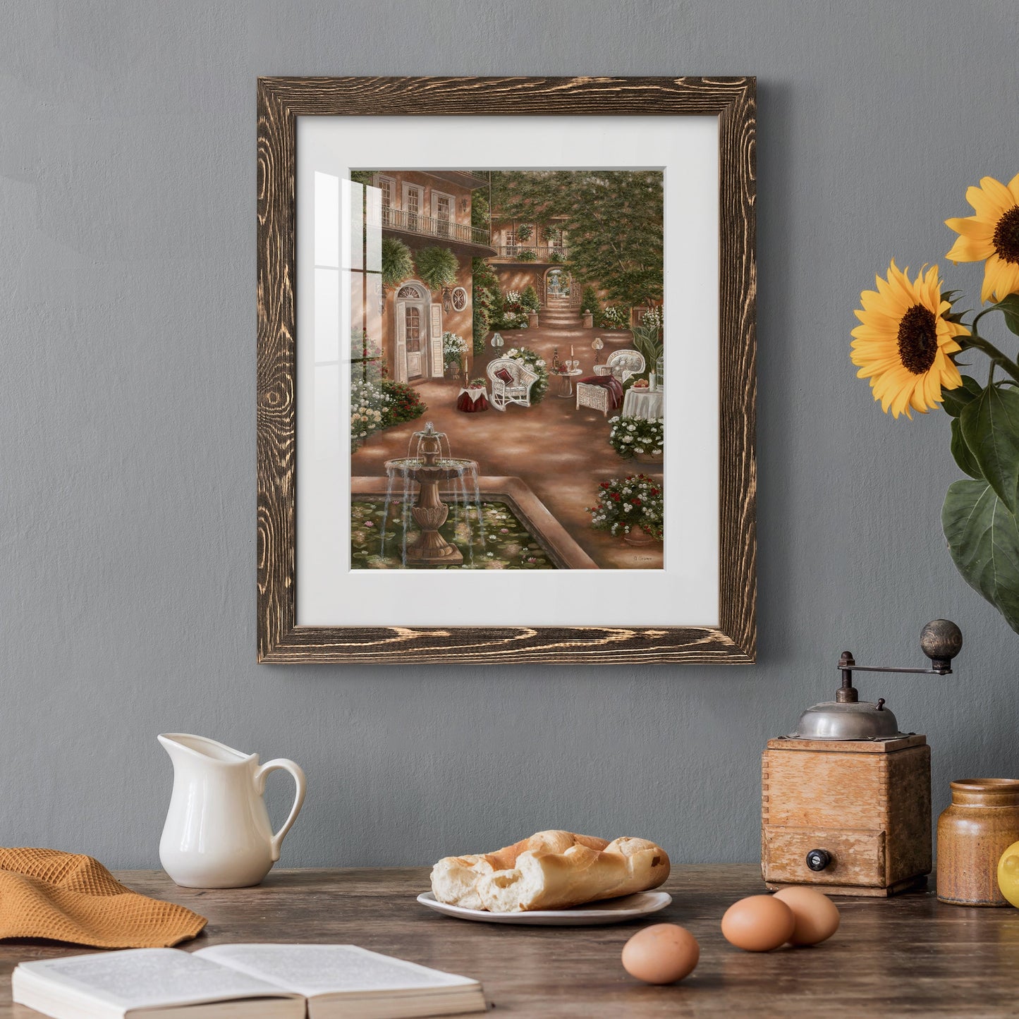 Evening Cocktails I - Premium Framed Print - Distressed Barnwood Frame - Ready to Hang