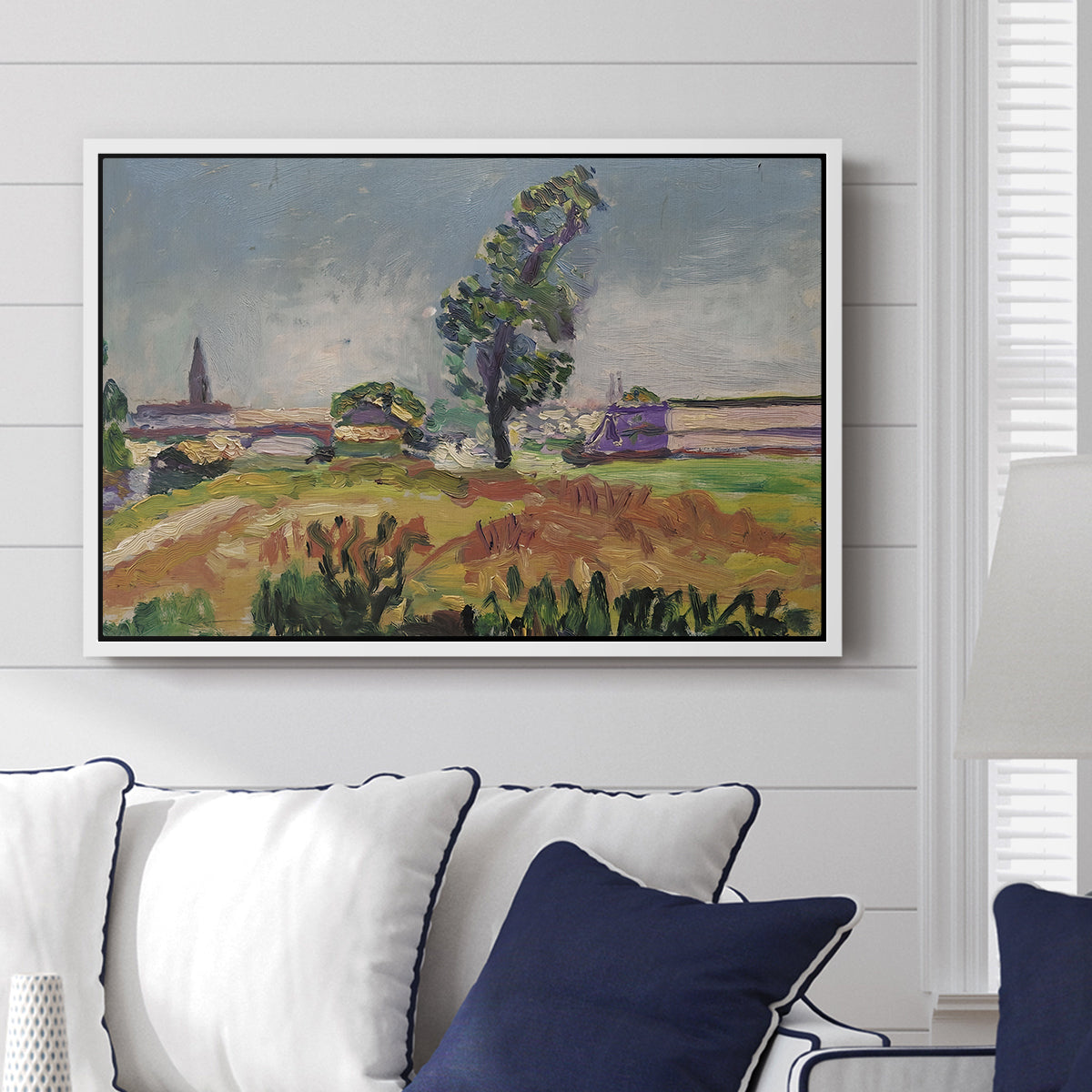 Landscape Around Toulouse, The Bridge of the Young Ladies, 1898 - Floater Framed Canvas Print