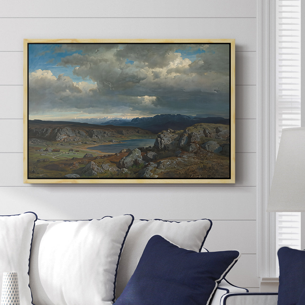 Norwegian Highlands, 1857 - Floater Framed Canvas Print