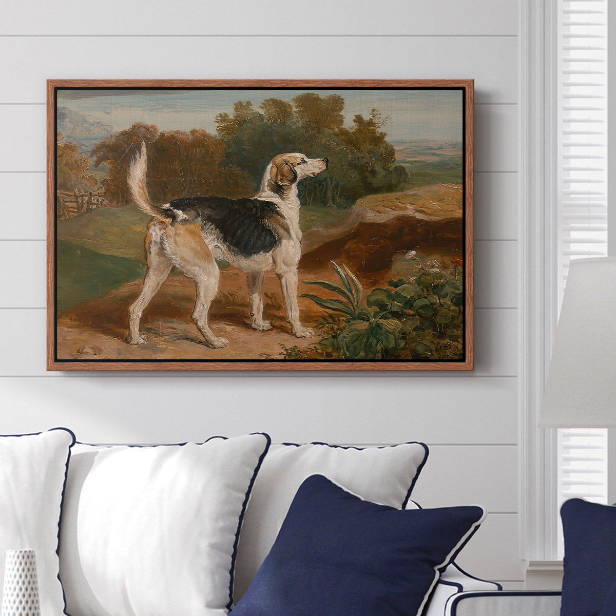 Ravager, One of the Lambton Hounds, 1835 - Floater Framed Canvas Print