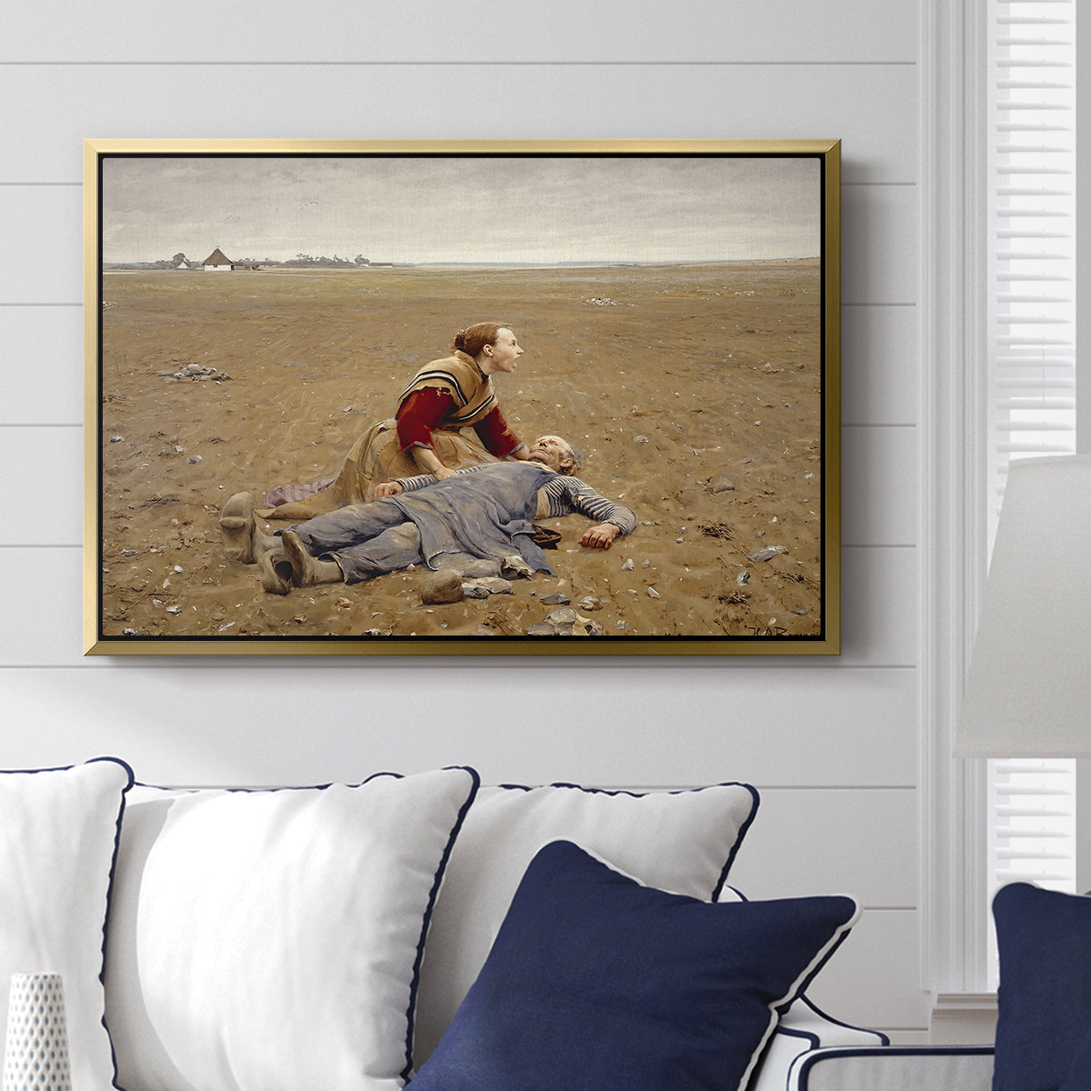Worn Out (Udslidt), 1889 - Floater Framed Canvas Print