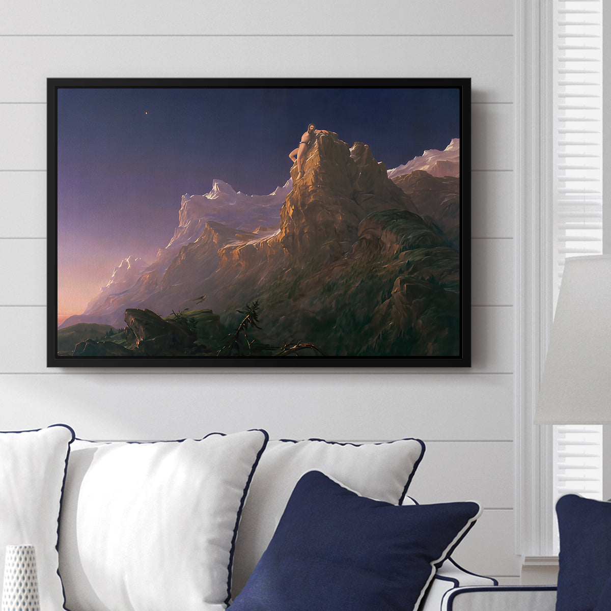 Prometheus Bound, 1847 - Floater Framed Canvas Print