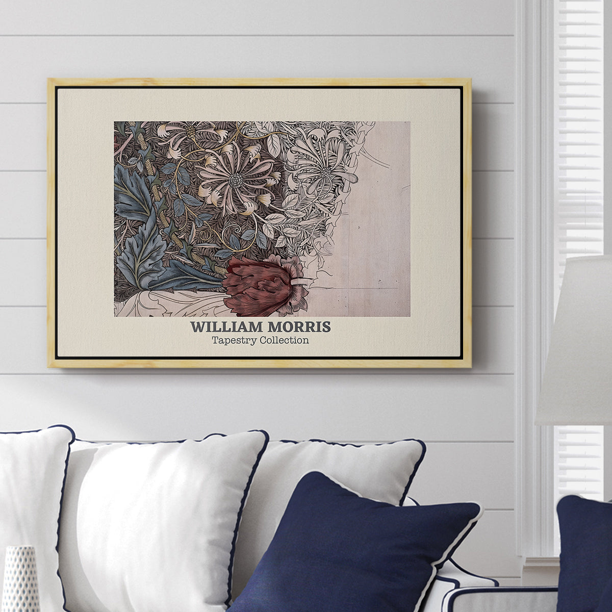 Honeysuckle (Tapestry Collection), 1874 - Floater Framed Canvas Print