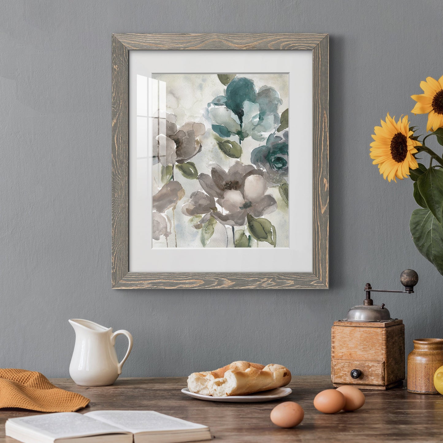 Topaz Garden II - Barnwood Framed Art Print