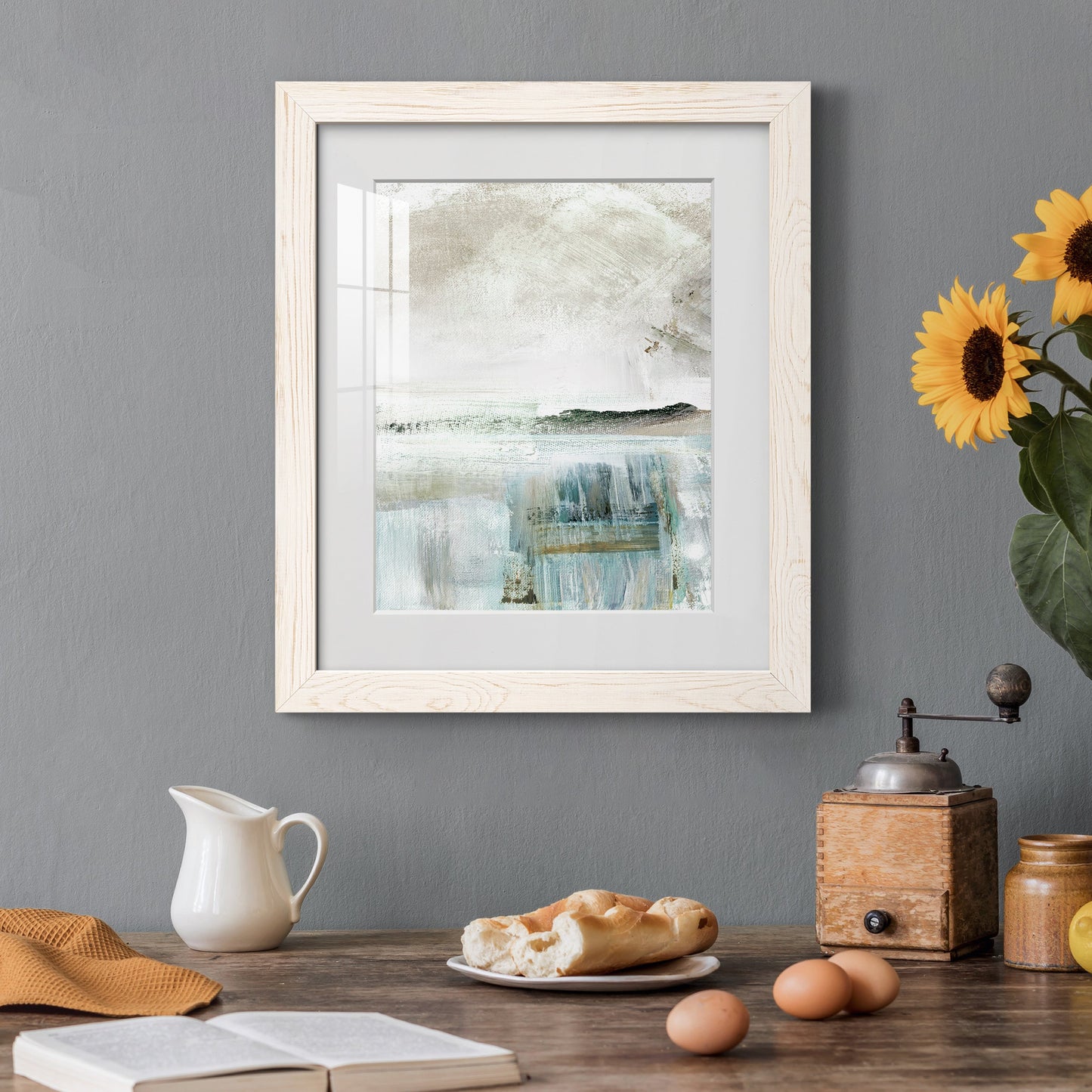 Summer Teal II - Premium Framed Print - Distressed Barnwood Frame - Ready to Hang