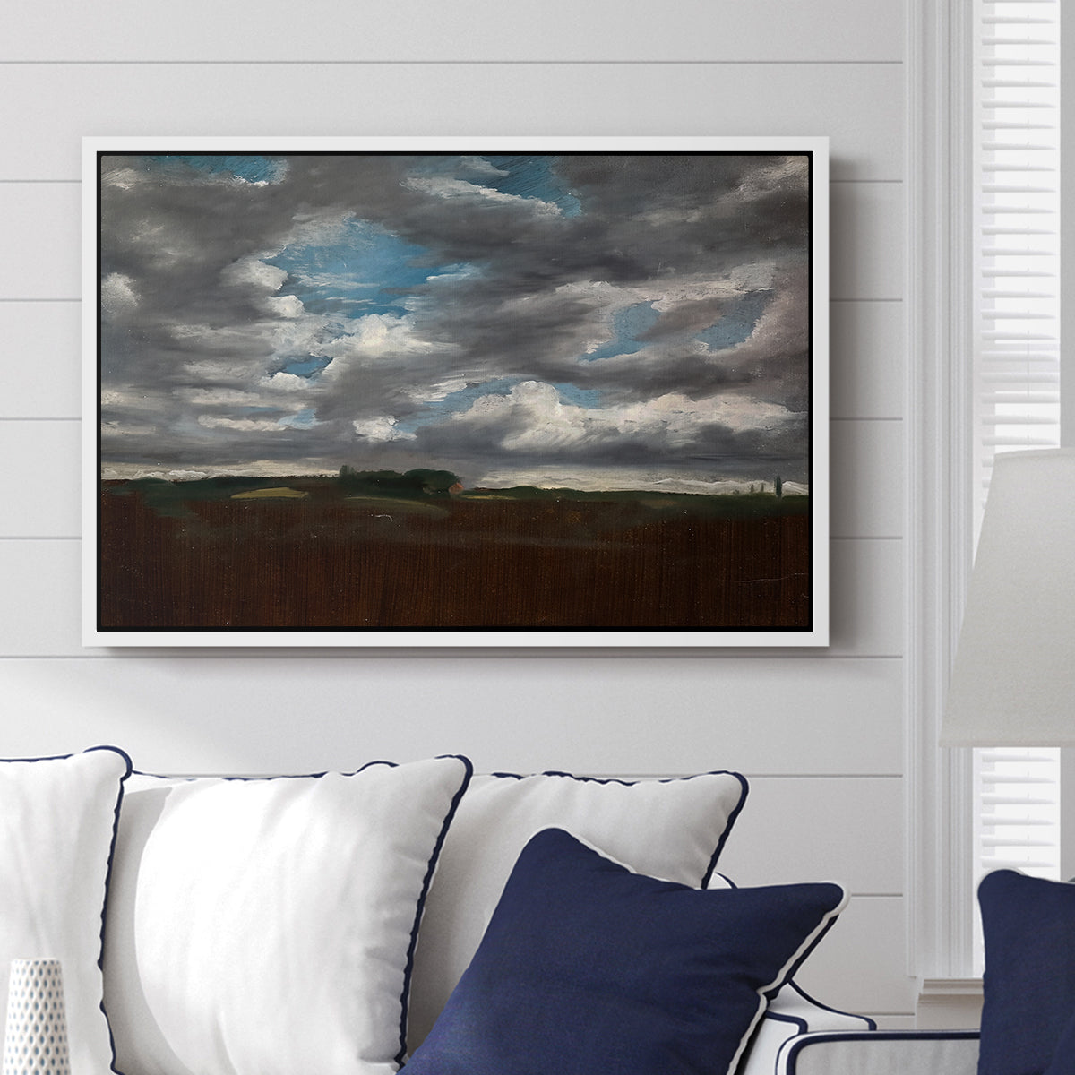 Extensive Landscape with Grey Clouds, c. 1821-1822 - Floater Framed Canvas Print