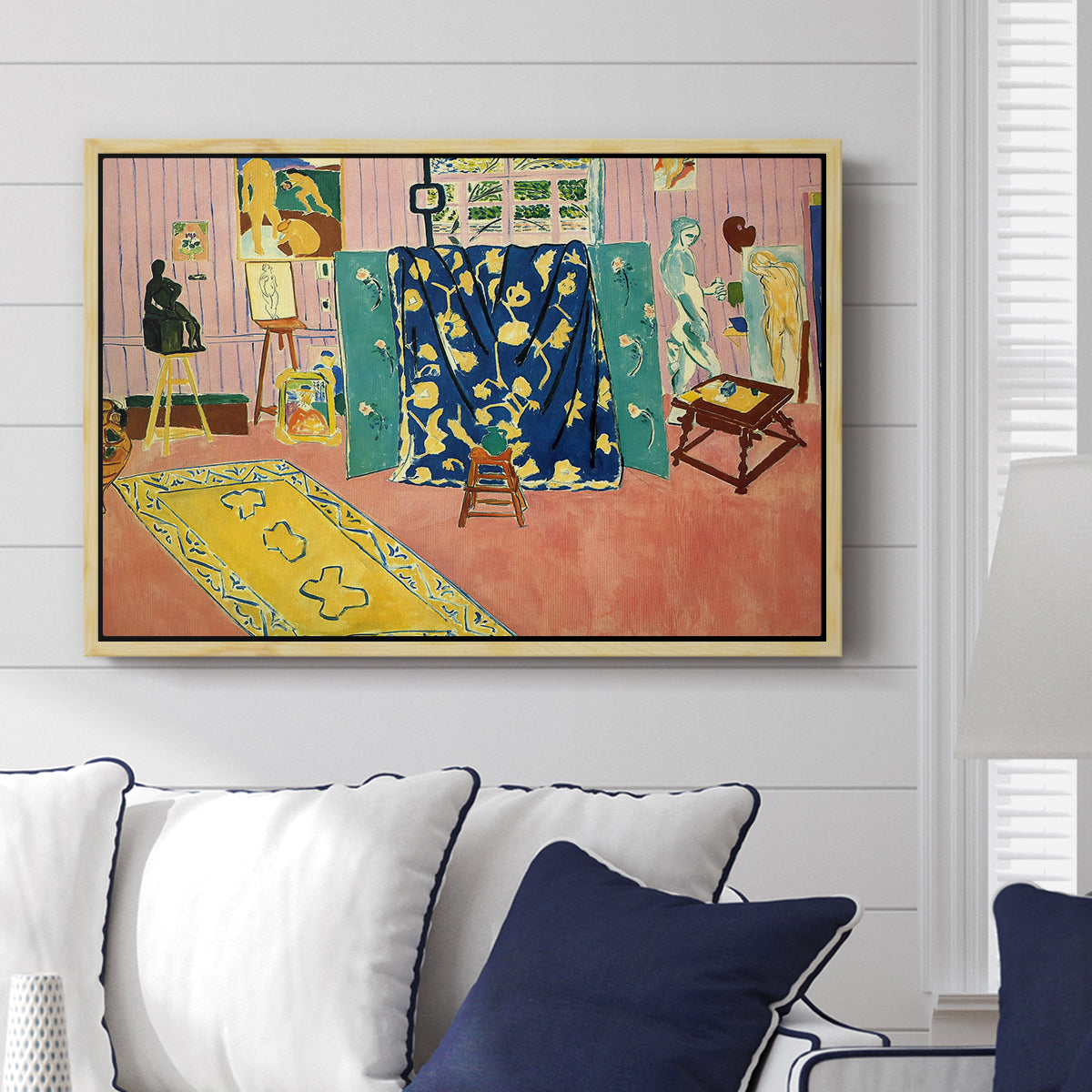 The Pink Studio (L'Atelier Rose), 1911 - Floater Framed Canvas Print