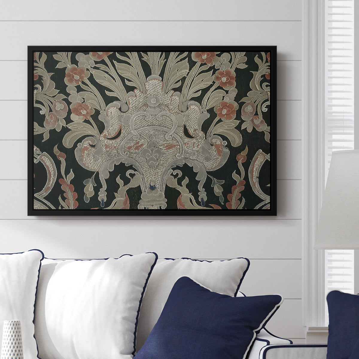 Hanging (Printed Textile), c. 18th Century - Floater Framed Canvas Print
