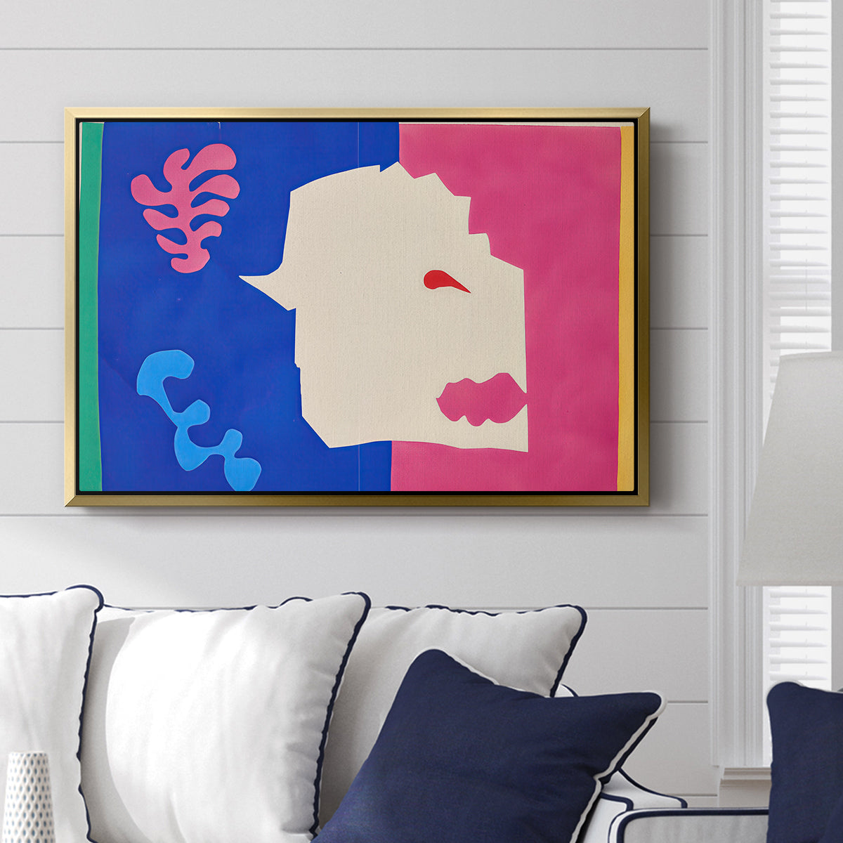 The Wolf (Le loup), from Jazz, 1947 - Floater Framed Canvas Print