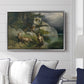 Eagles and Dying Stag on a Lakeshore, 1836 - Floater Framed Canvas Print
