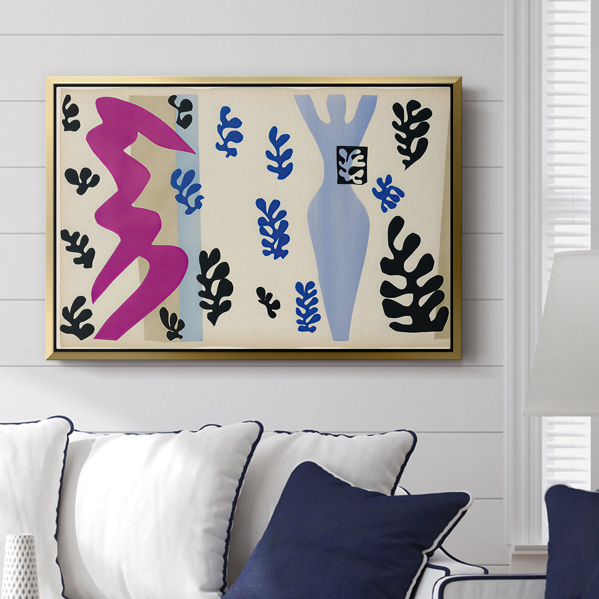 The Knife Thrower (Le lanceur de couteaux), from Jazz, 1947 - Floater Framed Canvas Print