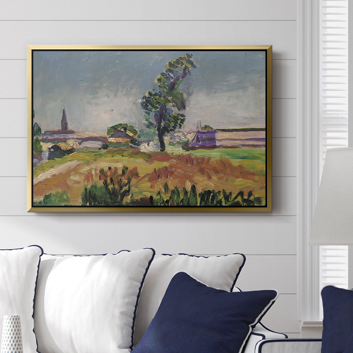 Landscape Around Toulouse, The Bridge of the Young Ladies, 1898 - Floater Framed Canvas Print