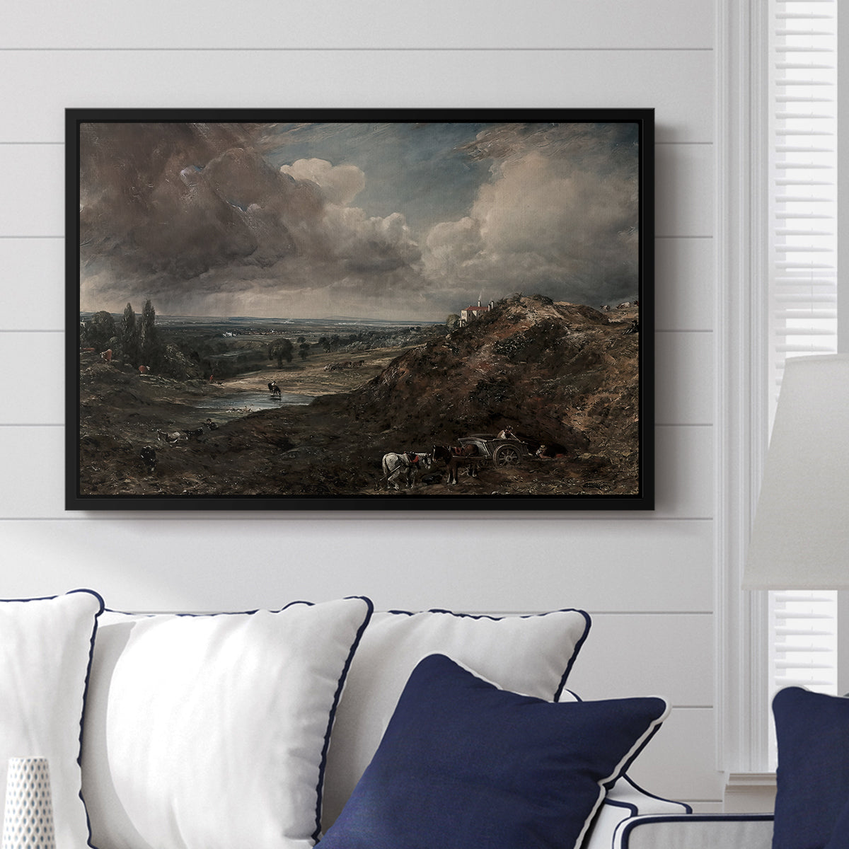 Branch Hill Pond, Hampstead Heath, c. 1828 - Floater Framed Canvas Print
