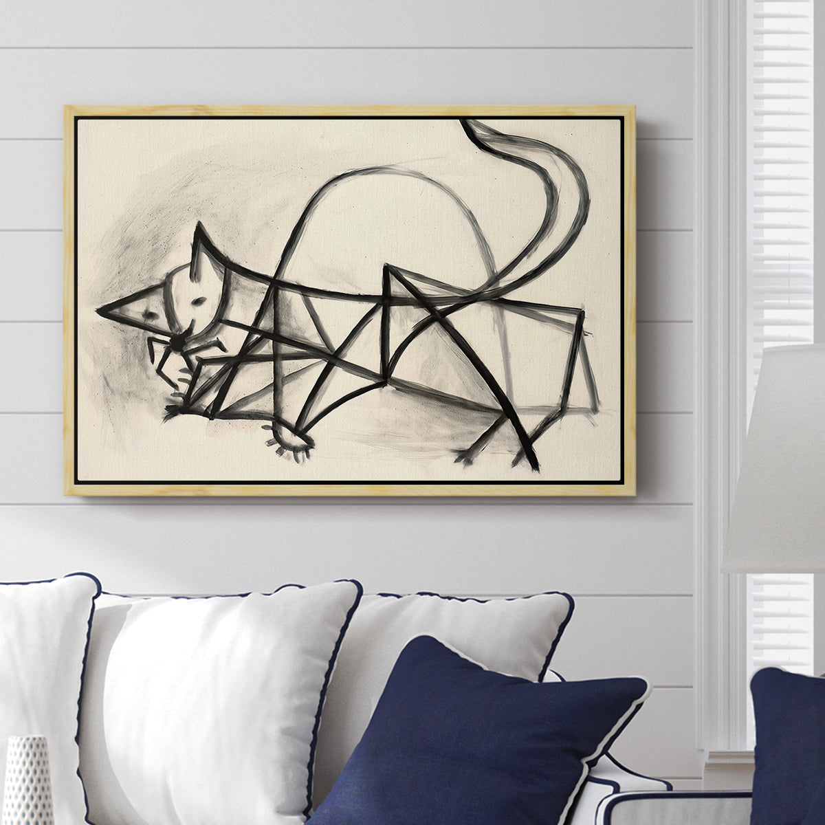Study of a Cat (Étude de chat), 1946 - Floater Framed Canvas Print