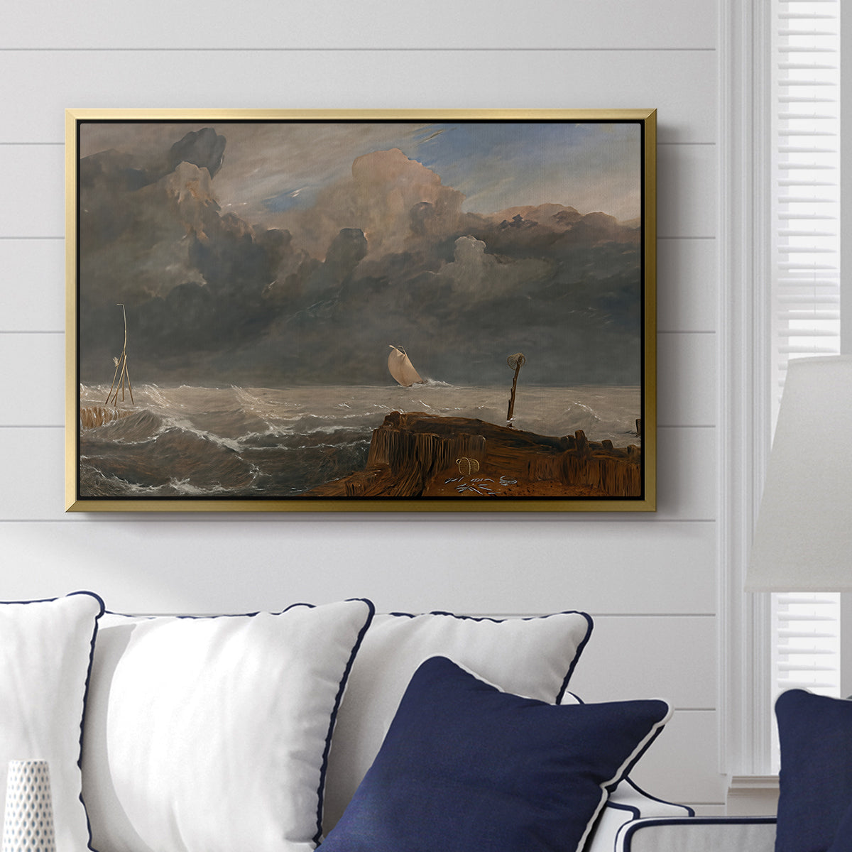Port Ruysdael, 1827 - Floater Framed Canvas Print